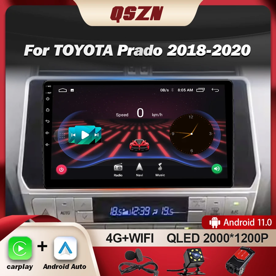 QSZN Android 13 для Toyota PRADO 2018-2020 мультимедийный плеер Авто радио GPS Carplay 4G WiFi DSP Bluetooth навигация автомобильное радио
QSZN Android 13 для Toyota PRADO 2018-2020 мультимедийный плеер Авто радио GPS Carplay 4G WiFi DSP Bluetooth навигация автомобильное радио