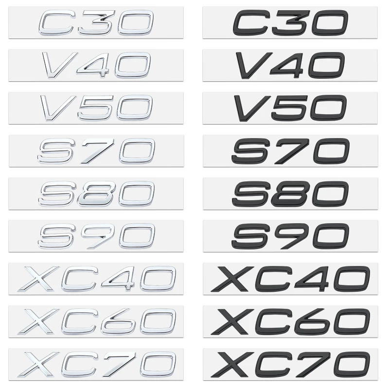 3d Black Car Trunk Letters For Volvo C30 V40 V50 V60 V90 S40 S60 S80 S90 XC40 XC60 XC90 Emblem Logo Badge Sticker Accessories
3d Black Car Trunk Letters For Volvo C30 V40 V50 V60 V90 S40 S60 S80 S90 XC40 XC60 XC90 Emblem Logo Badge Sticker Accessories