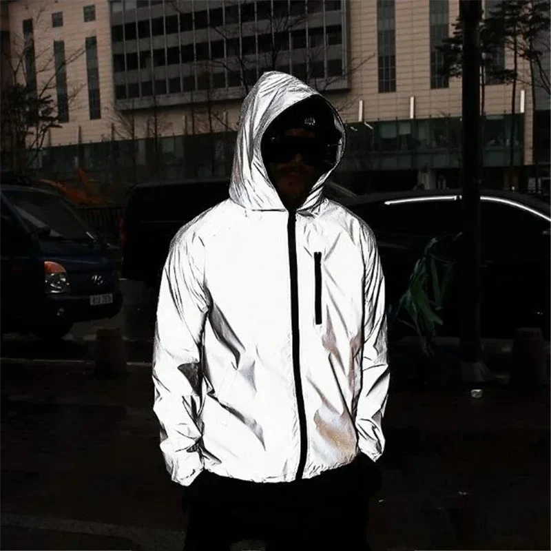 Plus Size 5XL Men's Full Reflective Windbreaker Waterproof Jacket Spring Autumn Hip Hop Streetwear Hooded Loose Coats Male
Plus Size 5XL Men's Full Reflective Windbreaker Waterproof Jacket Spring Autumn Hip Hop Streetwear Hooded Loose Coats Male