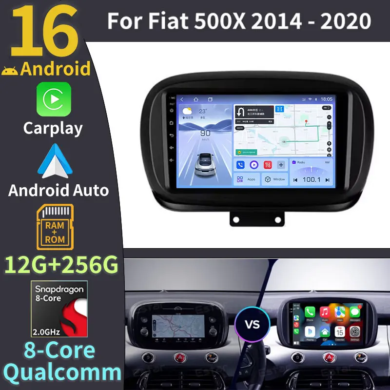 Android 16 Car Radio For Fiat 500X 2014 - 2020 Multimedia Video Player GPS 4G Carplay Auto Stereo 2 Din QLED IPS DVD Head Unit
Android 16 Car Radio For Fiat 500X 2014 - 2020 Multimedia Video Player GPS 4G Carplay Auto Stereo 2 Din QLED IPS DVD Head Unit