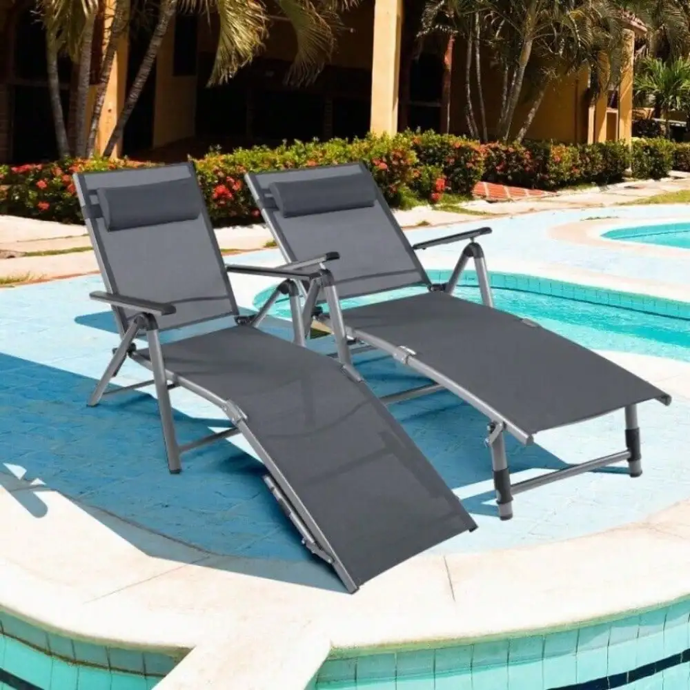 Folding Adjustable Patio Aluminum Outdoor Recliner Chaise Lounge Portable Chair
Folding Adjustable Patio Aluminum Outdoor Recliner Chaise Lounge Portable Chair