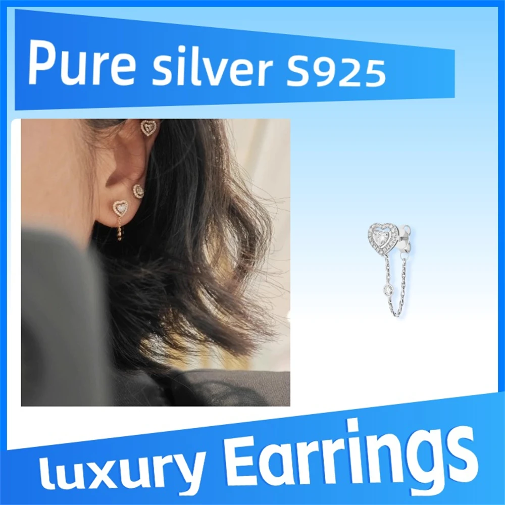 Pure 925 Sterling Silver JOY CEUR heart-shaped earrings Luxurious, elegant, versatile, personalized, high-quality gifts
Pure 925 Sterling Silver JOY CEUR heart-shaped earrings Luxurious, elegant, versatile, personalized, high-quality gifts