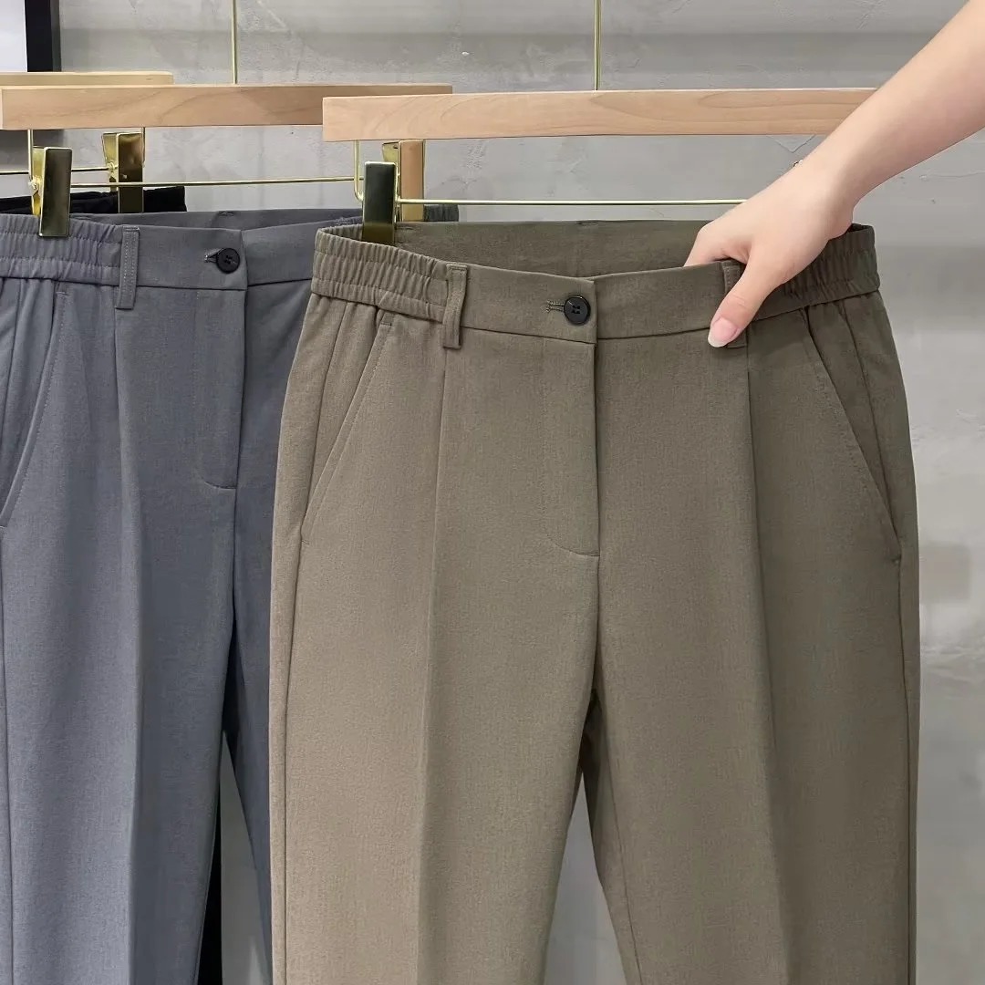 Мужские повседневные брюки с эластичным поясом, весна-осень, новая коллекция, брендовые, прямые, укороченные, зауженные, облегающие
Мужские повседневные брюки с эластичным поясом, весна-осень, новая коллекция, брендовые, прямые, укороченные, зауженные, облегающие