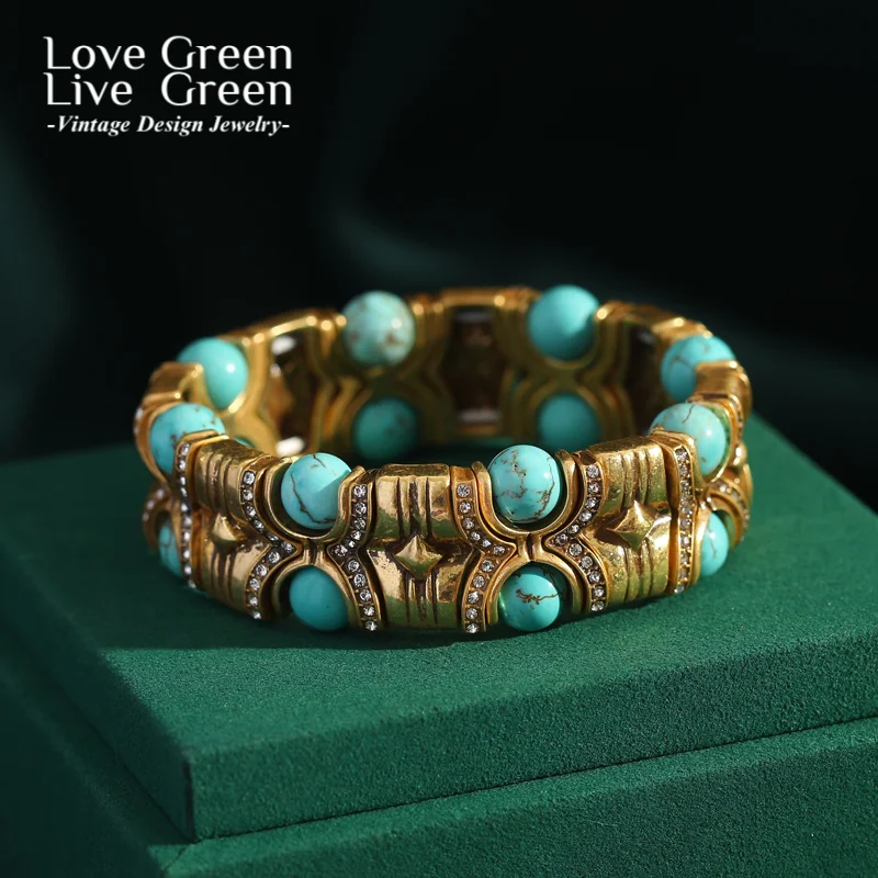 Vintage Blue Natural Stone Bangles For Woman Luxury Crystal Wide Bracelets Elastic Bamboo Knot Bohemian Handmade Jewelry 2025
Vintage Blue Natural Stone Bangles For Woman Luxury Crystal Wide Bracelets Elastic Bamboo Knot Bohemian Handmade Jewelry 2025