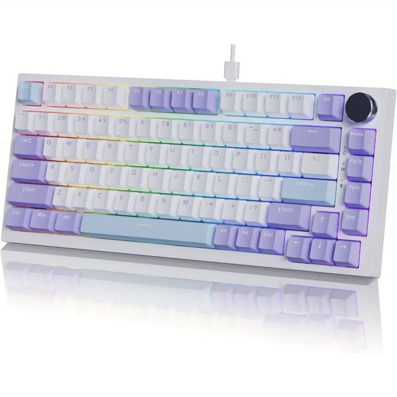 Проводная Механическая клавиатура RGB с прокладкой, Настраиваемые переключатели с горячей заменой, светодиодное освещение с южнолистым светом, Премиум PB
Проводная Механическая клавиатура RGB с прокладкой, Настраиваемые переключатели с горячей заменой, светодиодное освещение с южнолистым светом, Премиум PB