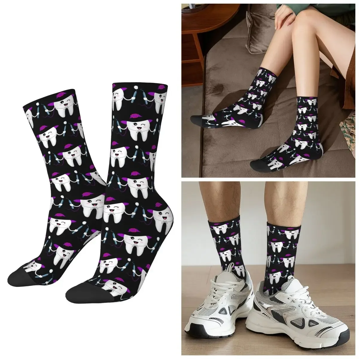 All Seasons Funny Halloween Tooth Dentist Cute Witch Dental Socks Sport Middle Tube Socks Super Soft Stockings for Men Women
All Seasons Funny Halloween Tooth Dentist Cute Witch Dental Socks Sport Middle Tube Socks Super Soft Stockings for Men Women