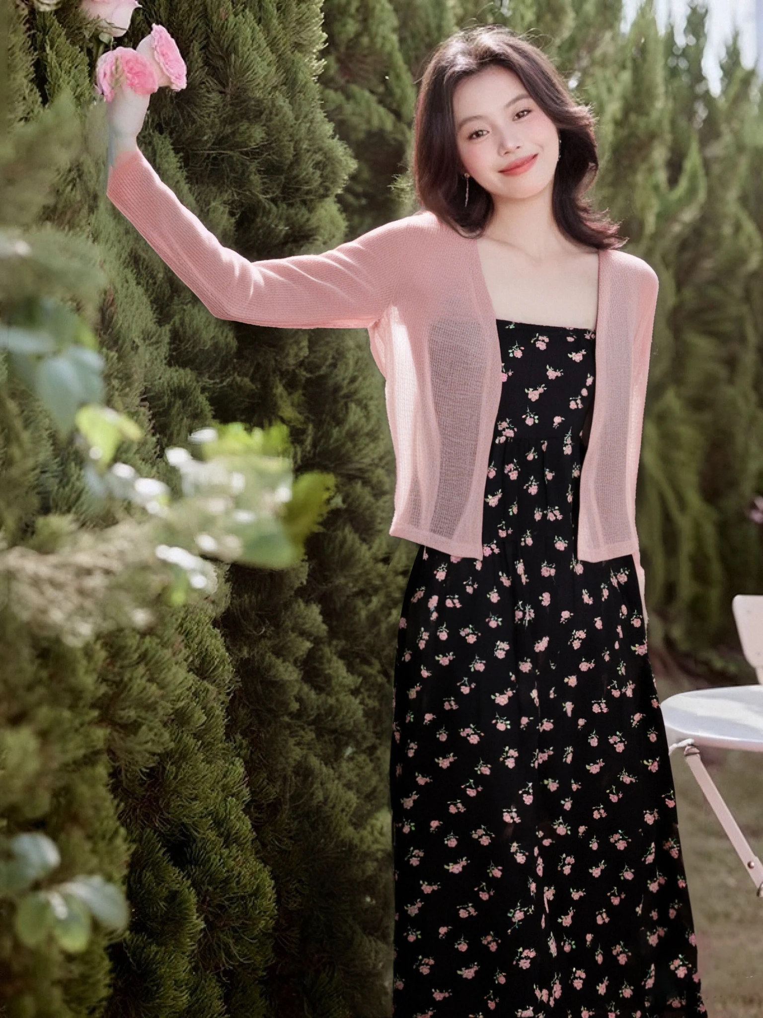 Комплект сарафана и кардигана с нежным ветром и цветочным принтом, лето 2022, Новое поступление, женский модный комплект из полиэстера, длинный цельный свеч
Комплект сарафана и кардигана с нежным ветром и цветочным принтом, лето 2022, Новое поступление, женский модный комплект из полиэстера, длинный цельный свеч