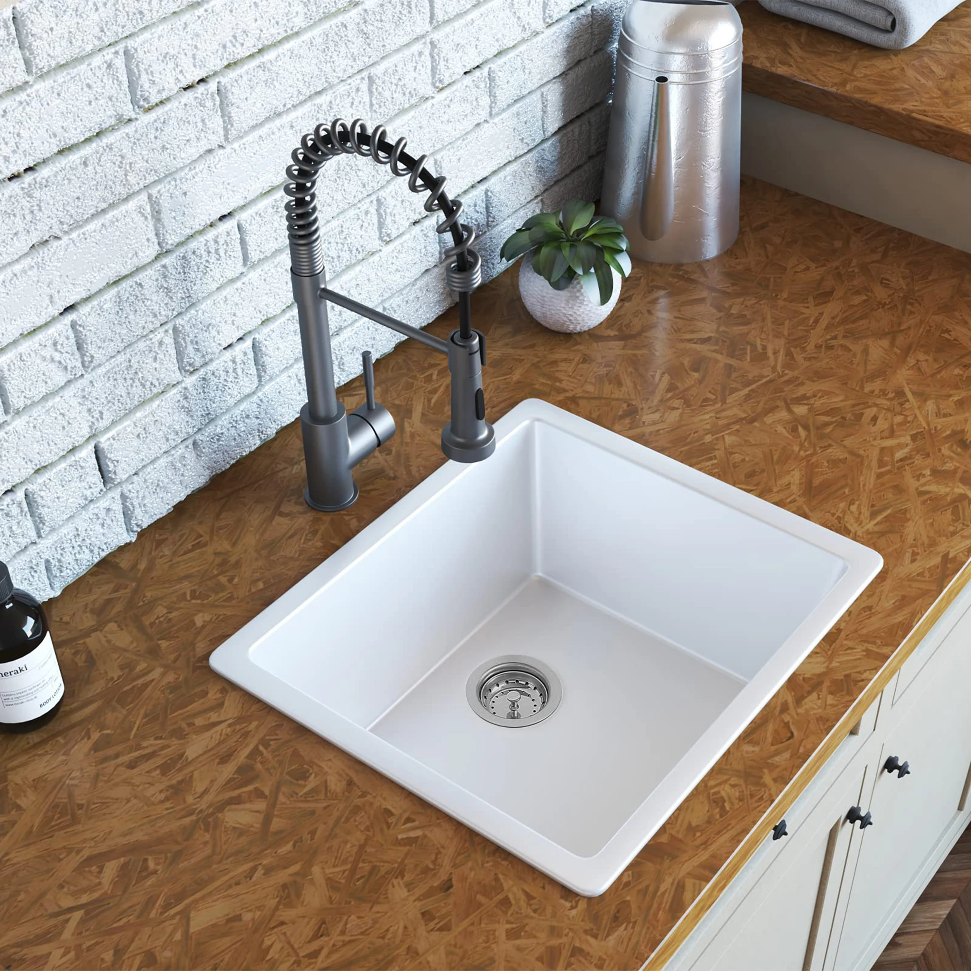 21 / 24 inch White Farmhouse Sink, Fireclay Porcelain Reversible Single Bowl Apron-Front Kitchen Sink
21 / 24 inch White Farmhouse Sink, Fireclay Porcelain Reversible Single Bowl Apron-Front Kitchen Sink