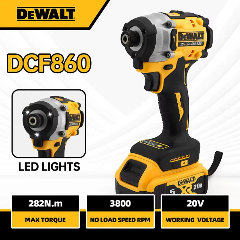 Dewalt DCF860 20V Brushless Electric Screwdriver, Lightweight Multifunctional Impact High-Torque Power Tool
Dewalt DCF860 20V Brushless Electric Screwdriver, Lightweight Multifunctional Impact High-Torque Power Tool
