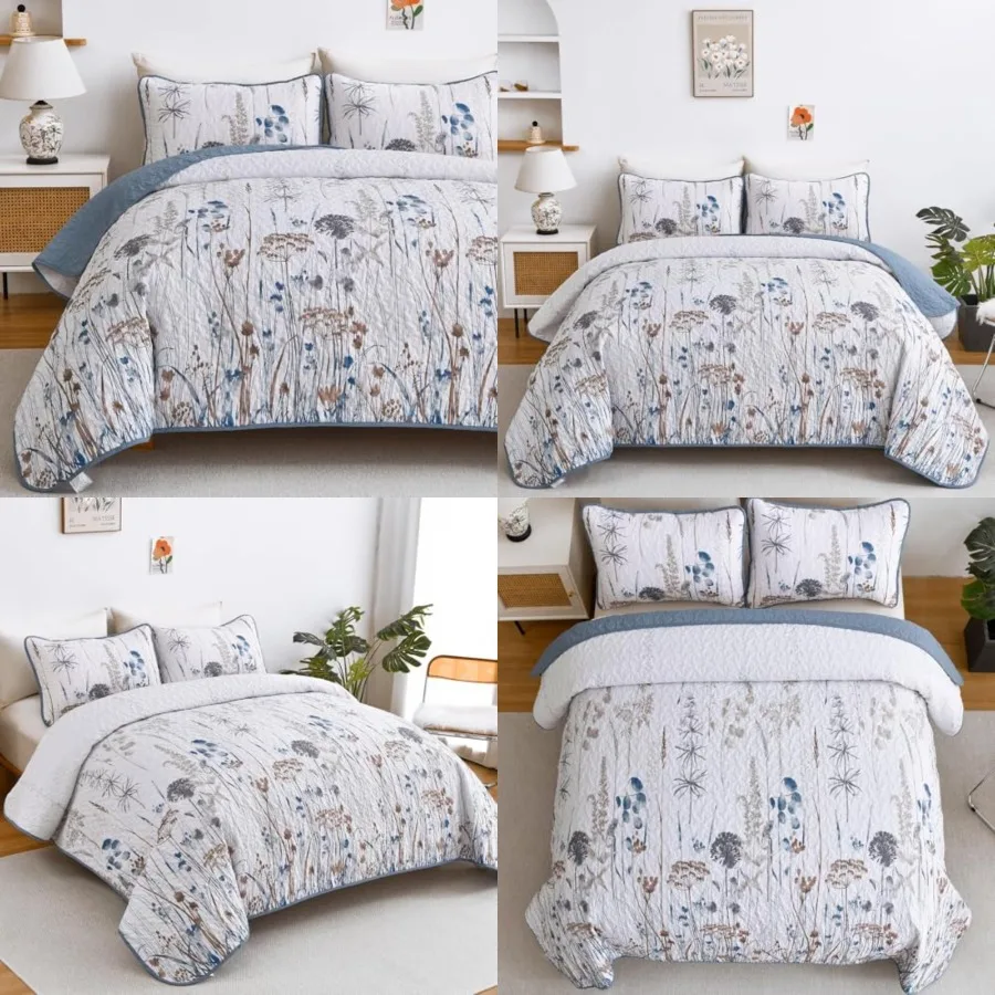 Quilt Size Floral Botanical Quilt Bedding Set 3 Pieces Soft Lightweight Microfiber Brown Flower Bedspread Coverlet Set for All
Quilt Size Floral Botanical Quilt Bedding Set 3 Pieces Soft Lightweight Microfiber Brown Flower Bedspread Coverlet Set for All