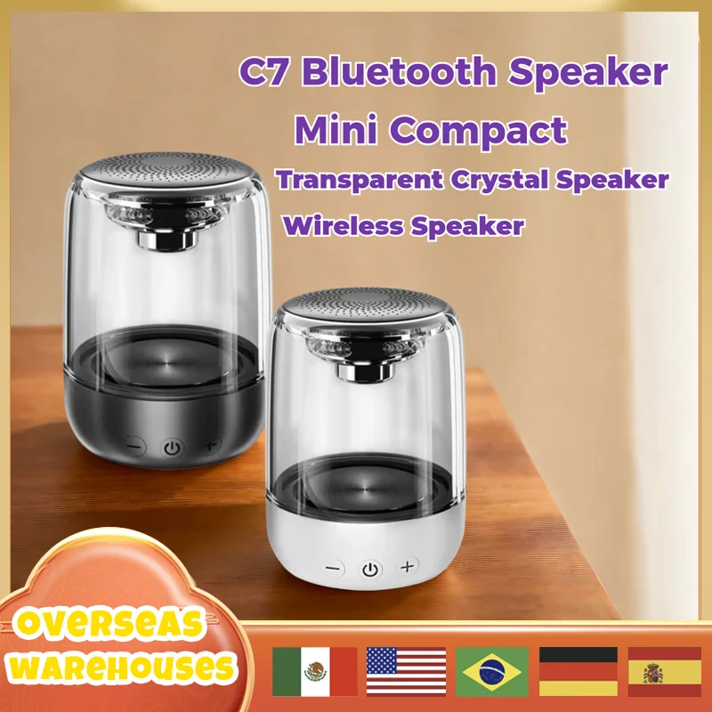 C7 Bluetooth Speaker Transparent Crystal Speaker Colorful Light Emitting Wireless Speaker Sound Box Subwoofer Mini Compact Gifts
C7 Bluetooth Speaker Transparent Crystal Speaker Colorful Light Emitting Wireless Speaker Sound Box Subwoofer Mini Compact Gifts