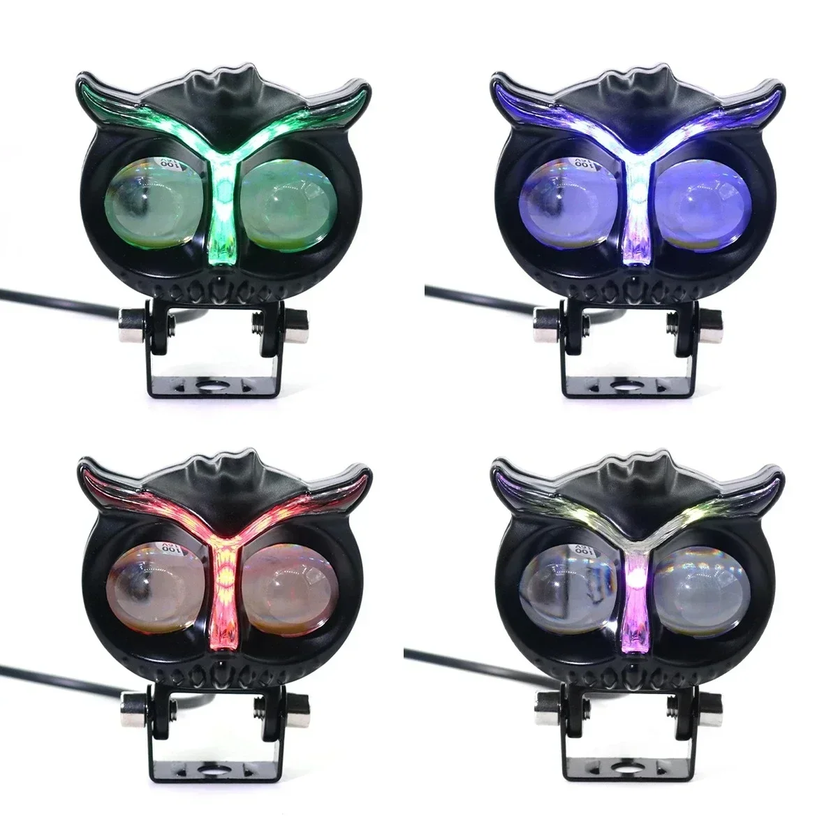 Colorful Four-color Owl Motorcycle Light With LED Lens Headlights, Super Bright Motorcycle Modification, Paving Electric Vehicle
Colorful Four-color Owl Motorcycle Light With LED Lens Headlights, Super Bright Motorcycle Modification, Paving Electric Vehicle
