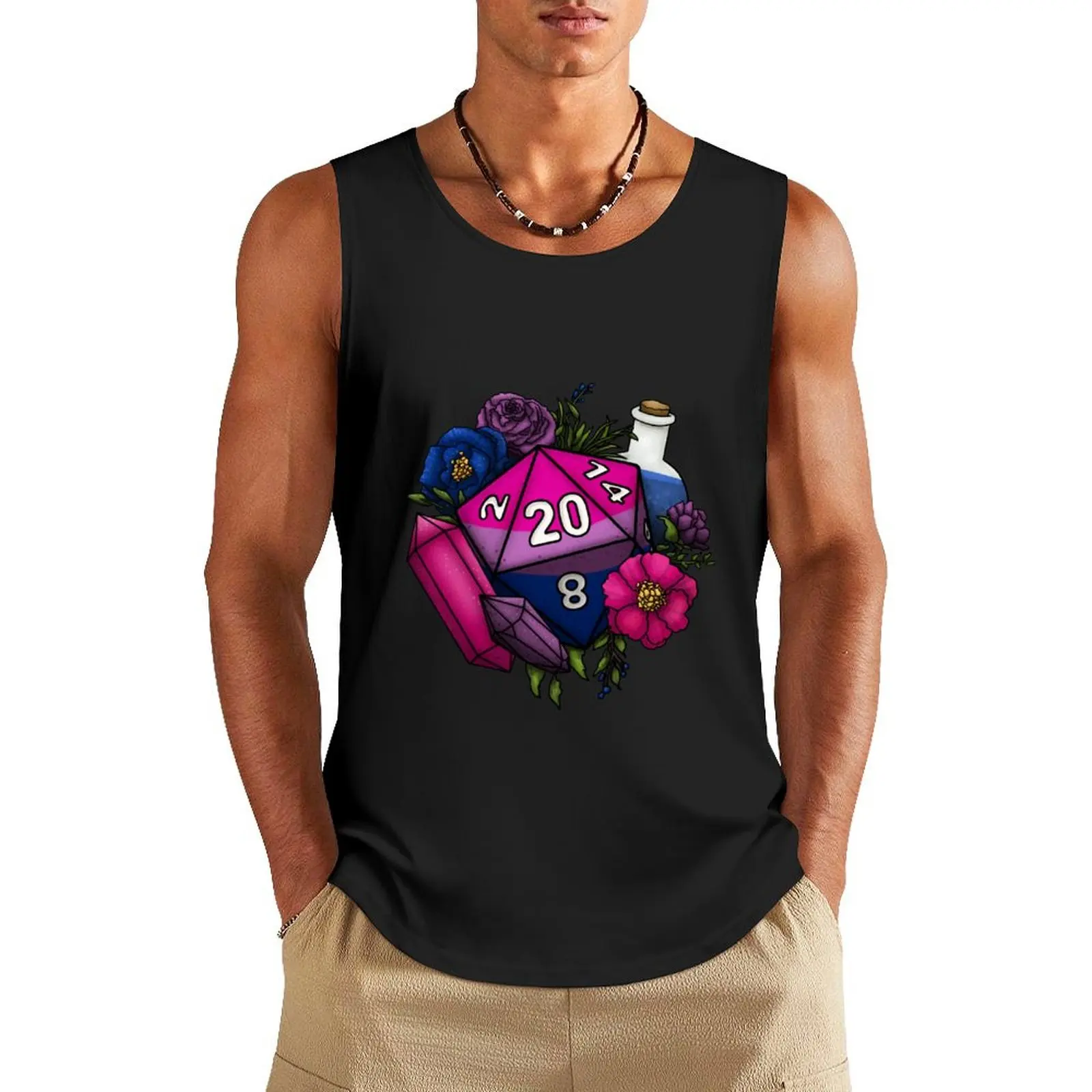 Pride Bisexual D20 Tabletop RPG Gaming Dice Tank Top Bodybuilding clothing man anime t-shirts
Pride Bisexual D20 Tabletop RPG Gaming Dice Tank Top Bodybuilding clothing man anime t-shirts