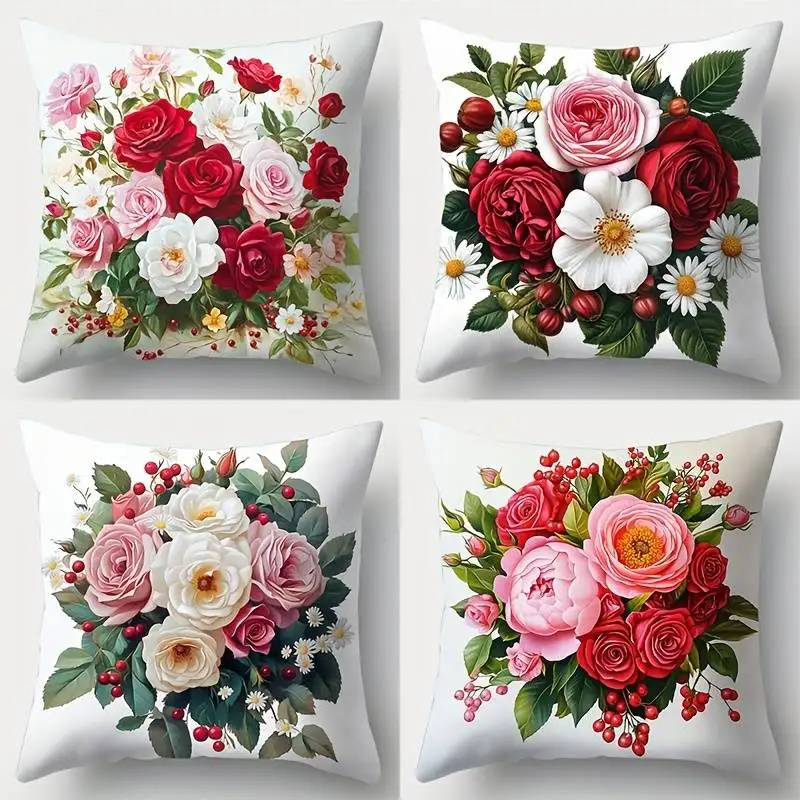 Роскошная наволочка с букетом красных и розовых роз — классический цветочный дизайн для элегантного романтического декора
Роскошная наволочка с букетом красных и розовых роз — классический цветочный дизайн для элегантного романтического декора