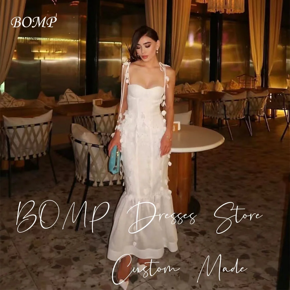BOMP Elegant 3D Flowers Spaghetti Strap Evening Dress Sweetheart Mermaid Satin Special Occasion Birthday Party Gown Custom
BOMP Elegant 3D Flowers Spaghetti Strap Evening Dress Sweetheart Mermaid Satin Special Occasion Birthday Party Gown Custom