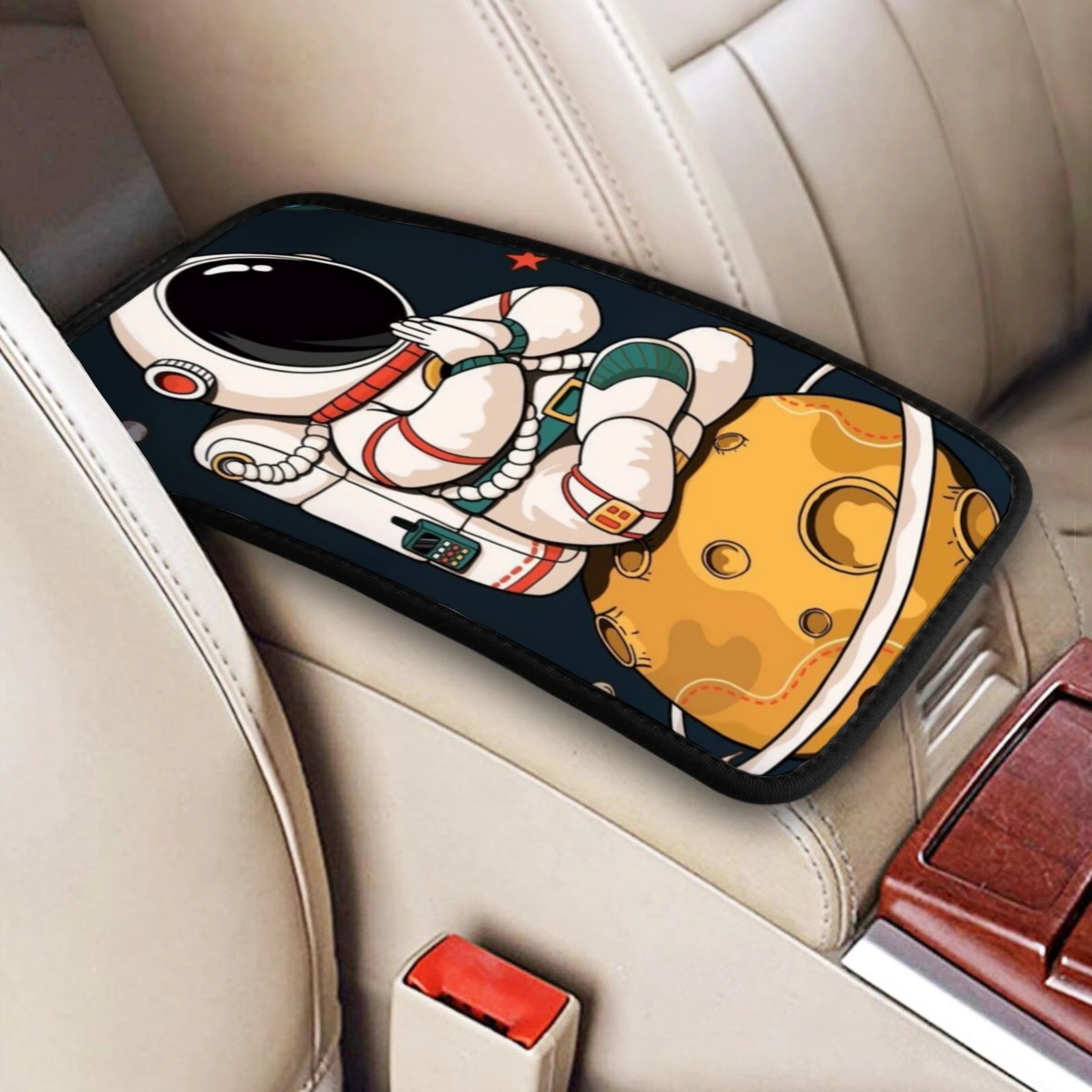 Astronaut cartoon car center console armrest cover suitable for car interior accessories universal car armrest pad
Astronaut cartoon car center console armrest cover suitable for car interior accessories universal car armrest pad