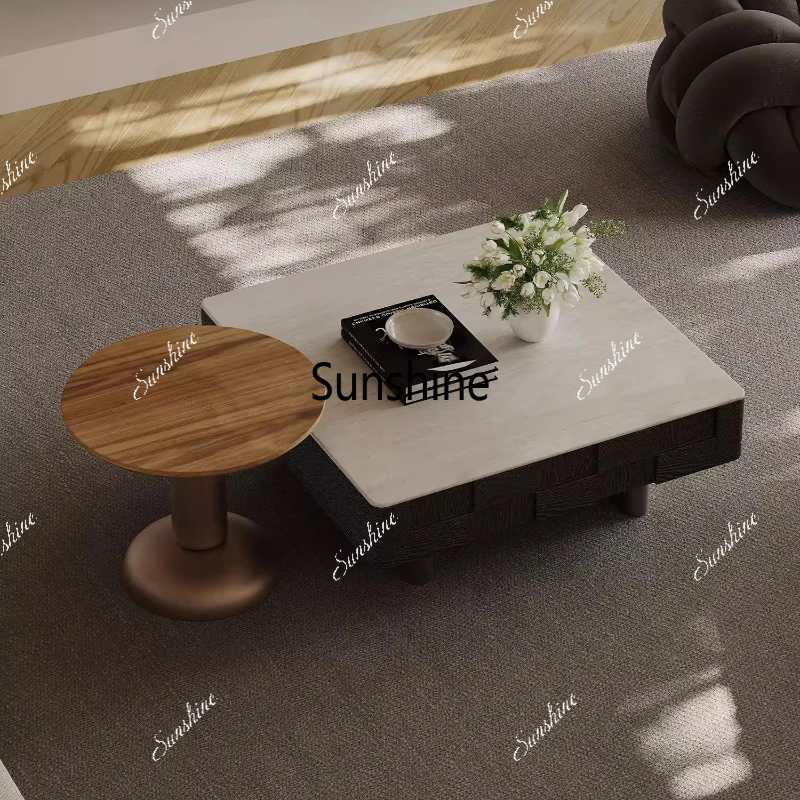 Wabi Sand wind travertine rock slab coffee table square living room household small apartment coffee table
Wabi Sand wind travertine rock slab coffee table square living room household small apartment coffee table