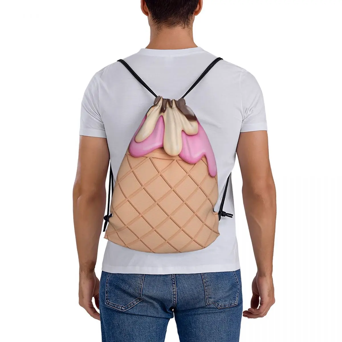 Strawberry Ice Cream Backpacks Multi-function Drawstring Bags Sports Bag Book Bags for Man Woman Students
Strawberry Ice Cream Backpacks Multi-function Drawstring Bags Sports Bag Book Bags for Man Woman Students