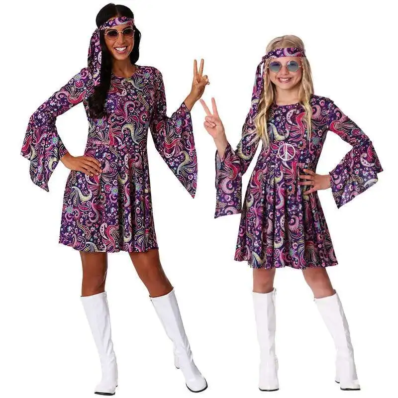 Halloween Children's Day Stage Performance Party Party Bar Adult Children's Concert Hippy Women's Costume
Halloween Children's Day Stage Performance Party Party Bar Adult Children's Concert Hippy Women's Costume