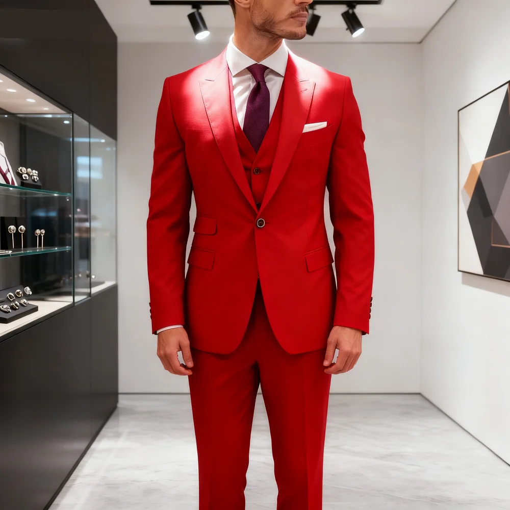 Elegant 3-Piece Men's Business Suit Unique Breasted Notched Lapel Wedding Smoking Daily Party Masculine Ternos Roupa Mas
Elegant 3-Piece Men's Business Suit Unique Breasted Notched Lapel Wedding Smoking Daily Party Masculine Ternos Roupa Mas