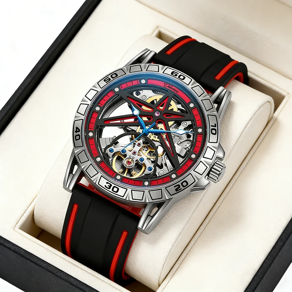 Men's Casual Mechanical Watch Luxury Brand New Sport Automatic Tourbillon Watches Man Hollow Fashion Waterproof Business Clock
Men's Casual Mechanical Watch Luxury Brand New Sport Automatic Tourbillon Watches Man Hollow Fashion Waterproof Business Clock