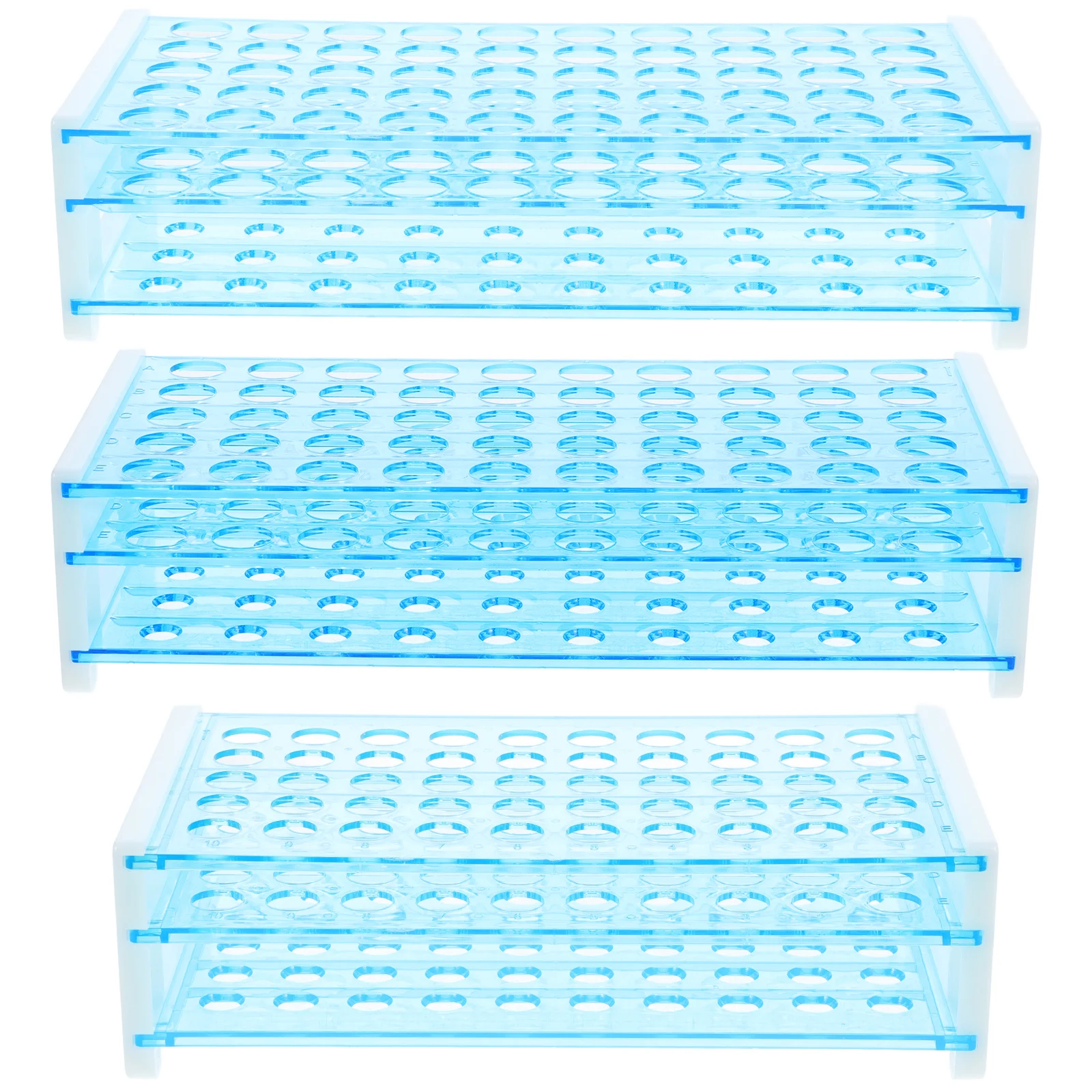 3Pcs Test Tubes Rack Durable Tube Holder Laboratory Stand Organizer 50 Holes Test Tube Storage Sampling Tubes Rack 
3Pcs Test Tubes Rack Durable Tube Holder Laboratory Stand Organizer 50 Holes Test Tube Storage Sampling Tubes Rack