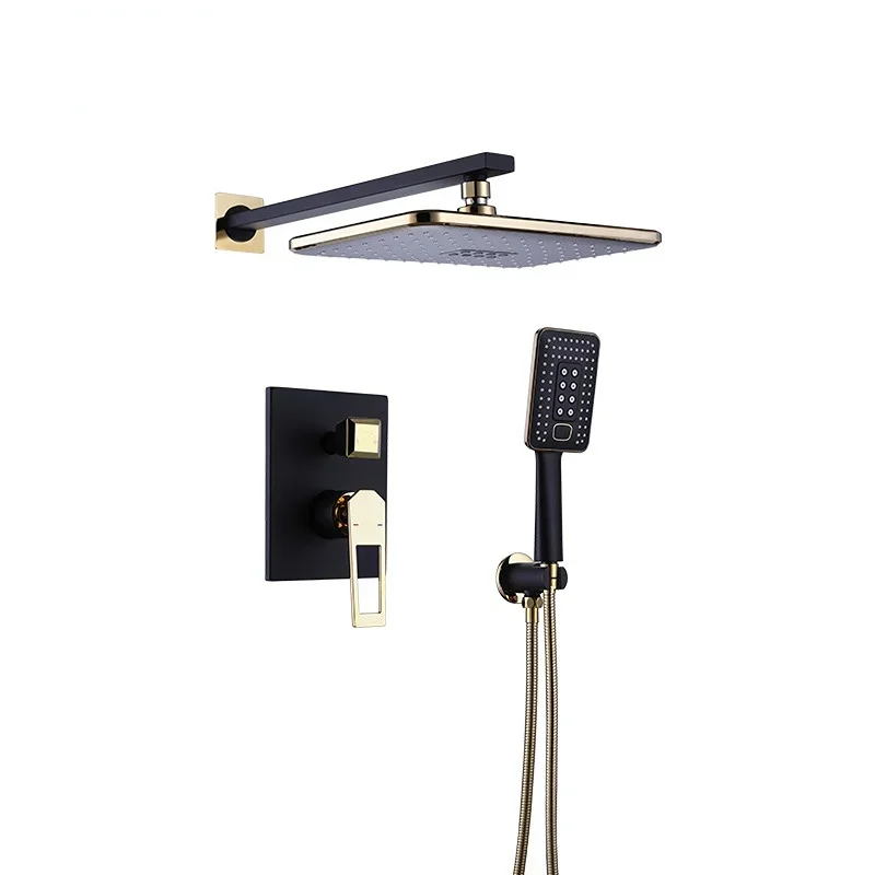All Copper Wall Mounted Sprinkler Shower Set Black Gold Concealed Bathroom Electric Ceiling
All Copper Wall Mounted Sprinkler Shower Set Black Gold Concealed Bathroom Electric Ceiling
