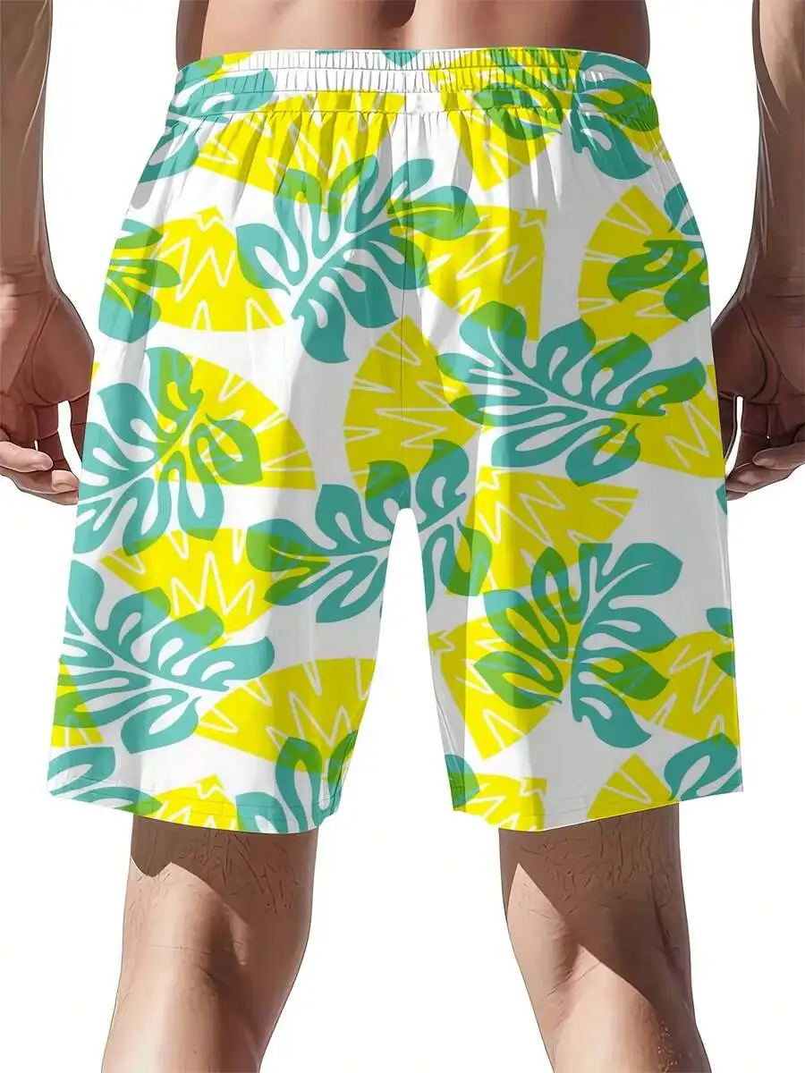 Mens Tropical Leaf Print Swim Trunks Casual Beach Shorts For Outdoor Vacation Wear
Mens Tropical Leaf Print Swim Trunks Casual Beach Shorts For Outdoor Vacation Wear