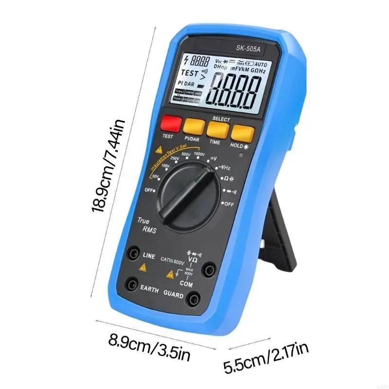 L9BE Digital Insulation Resistance Tester Multimeter ABS for Electrical Measurements
L9BE Digital Insulation Resistance Tester Multimeter ABS for Electrical Measurements