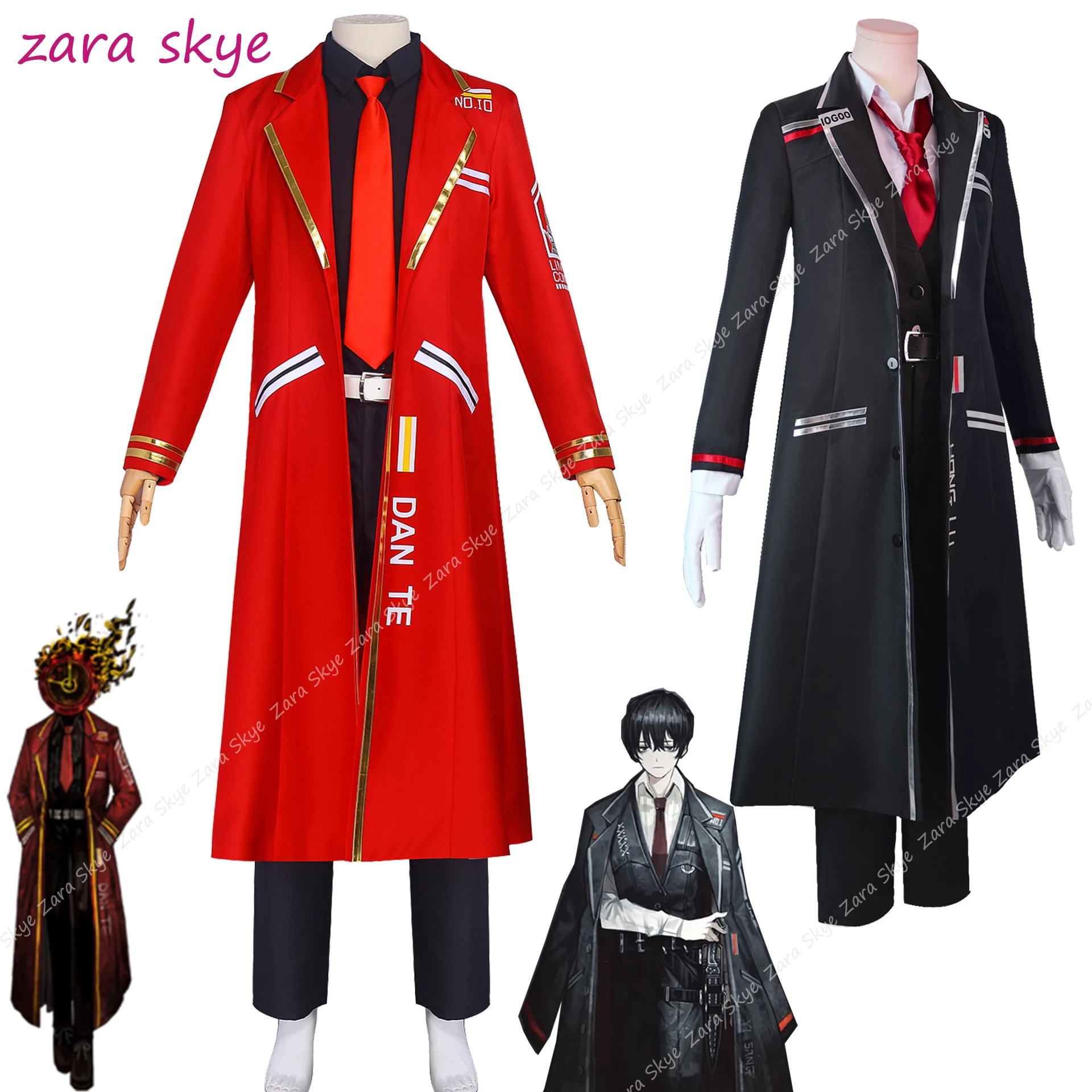 Limbus Company Cosplay uniform game,Dante adult Red Uniform ,Hong Lu black Uniform,long coat shirts Halloween carnival costumes
Limbus Company Cosplay uniform game,Dante adult Red Uniform ,Hong Lu black Uniform,long coat shirts Halloween carnival costumes