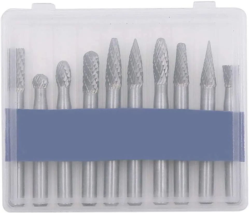 10 pcs for Die Grinder Drill Tungsten Carbide Burrs Set 6MM Shank Double Cut Solid Carbide Rotary Burr Set
10 pcs for Die Grinder Drill Tungsten Carbide Burrs Set 6MM Shank Double Cut Solid Carbide Rotary Burr Set
