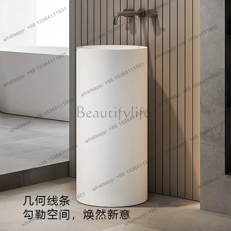Artificial stone wash basin household PMMA hotel cylindrical column basin integrated
Artificial stone wash basin household PMMA hotel cylindrical column basin integrated