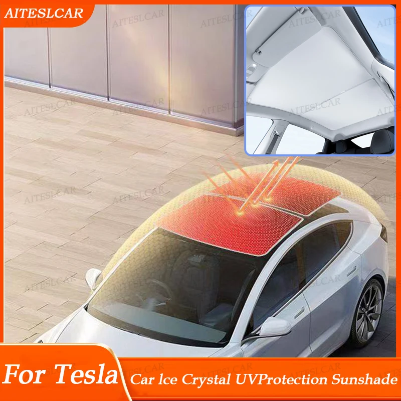 Для Tesla Model 3/Y, Model 3 Highland, Model Y Juniper 2026: Солнцезащитный козырек из ткани Ice Cloth с застежкой для стеклянной крыши автомобиля (передний и задний люки)
Для Tesla Model 3/Y, Model 3 Highland, Model Y Juniper 2026: Солнцезащитный козырек из ткани Ice Cloth с застежкой для стеклянной крыши автомобиля (передний и задний люки)