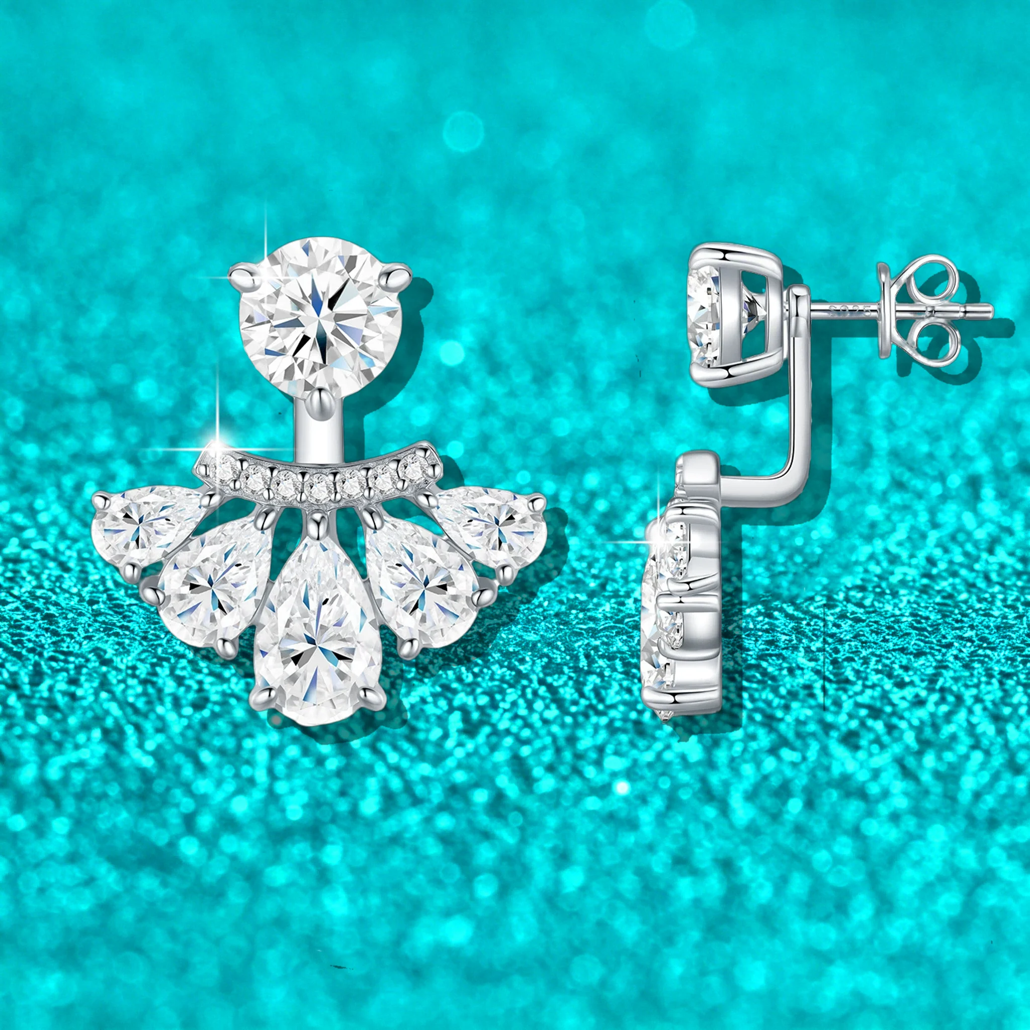 Ts 925 Sterling Silver Pear-Shaped Moissanite Stud Earrings for Women Plated with 18K White GoldD Color Moissanite Earrings Fine
Ts 925 Sterling Silver Pear-Shaped Moissanite Stud Earrings for Women Plated with 18K White GoldD Color Moissanite Earrings Fine