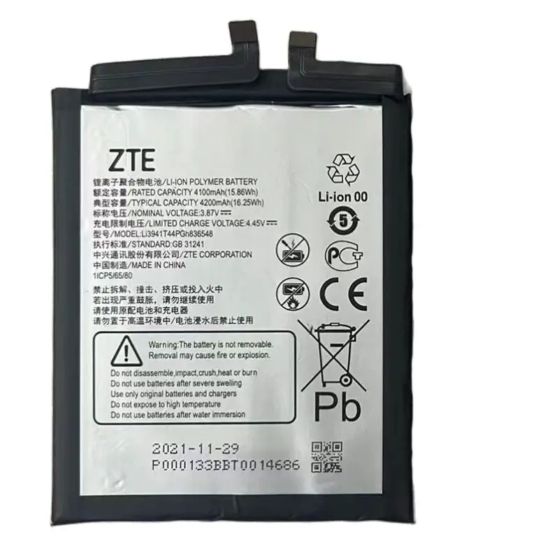 LI3941T44PGH836548 Battery for ZTE Axon 30 pro A2020 Mobile Phone Batteries
LI3941T44PGH836548 Battery for ZTE Axon 30 pro A2020 Mobile Phone Batteries