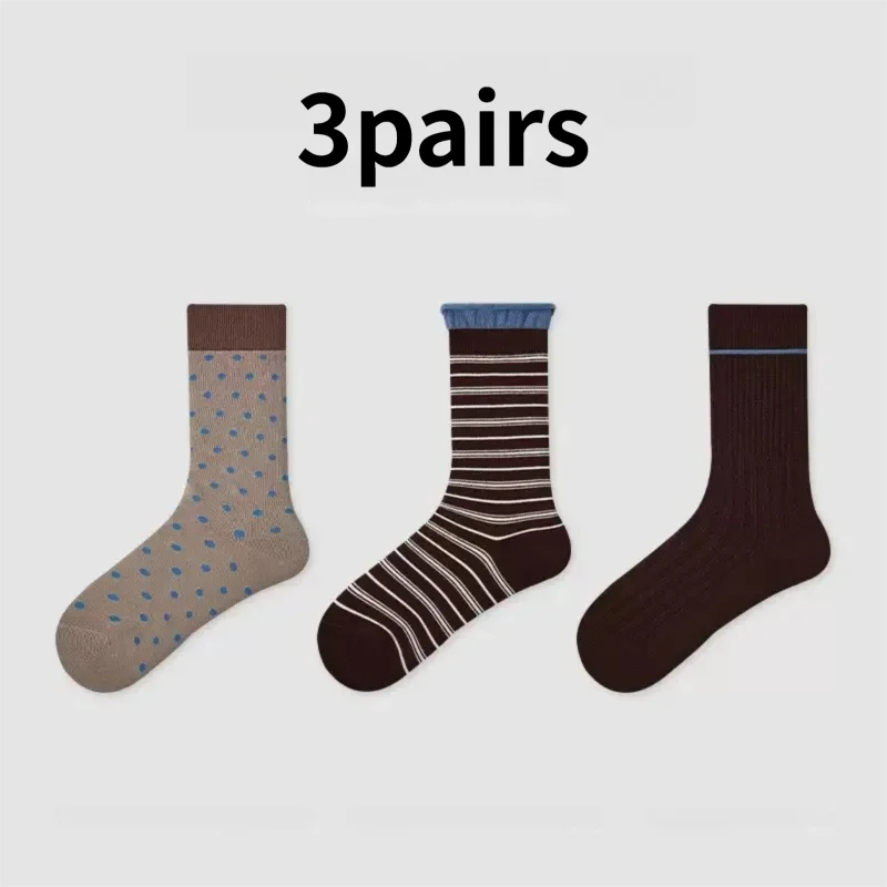 He Ye 3 pairs of autumn and winter sports breathable color-block striped polka dot lace mid-calf socks for men and women
He Ye 3 pairs of autumn and winter sports breathable color-block striped polka dot lace mid-calf socks for men and women
