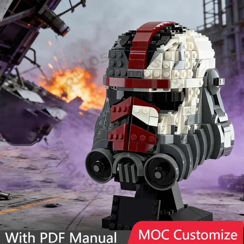 839 PCS Custom Helmet Model Bad Batch Helmet - HUNTER MOC Customize Modular Building Block Creative DIY Boys Assembly Toy Gift
839 PCS Custom Helmet Model Bad Batch Helmet - HUNTER MOC Customize Modular Building Block Creative DIY Boys Assembly Toy Gift