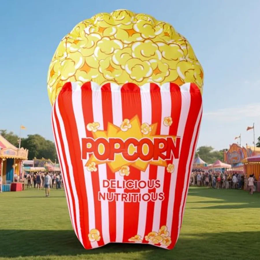 5ft Popcorn Inflatables 3D Inflatable Circus Carnival Movie Night Decorations Blow Up Red White Striped Design Popcorn Built in
5ft Popcorn Inflatables 3D Inflatable Circus Carnival Movie Night Decorations Blow Up Red White Striped Design Popcorn Built in