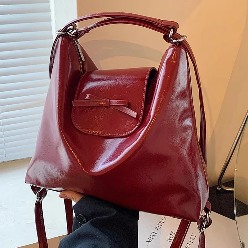 Retro Red Bow Women Backpack Trend Large Capacity Commuter Tote Bags Female Travel One Shoulder Crossbody Multi Functional Pack
Retro Red Bow Women Backpack Trend Large Capacity Commuter Tote Bags Female Travel One Shoulder Crossbody Multi Functional Pack