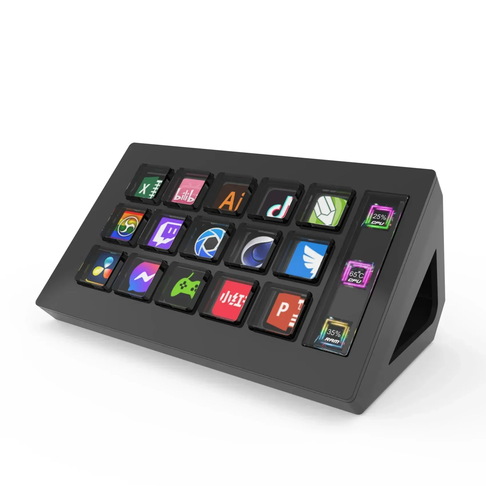 Visual Stream Deck Keyboard Lcd Button 15 Keys Live Content Creation Controller Custom Button Windows/macos/android/ios Gifts
Visual Stream Deck Keyboard Lcd Button 15 Keys Live Content Creation Controller Custom Button Windows/macos/android/ios Gifts