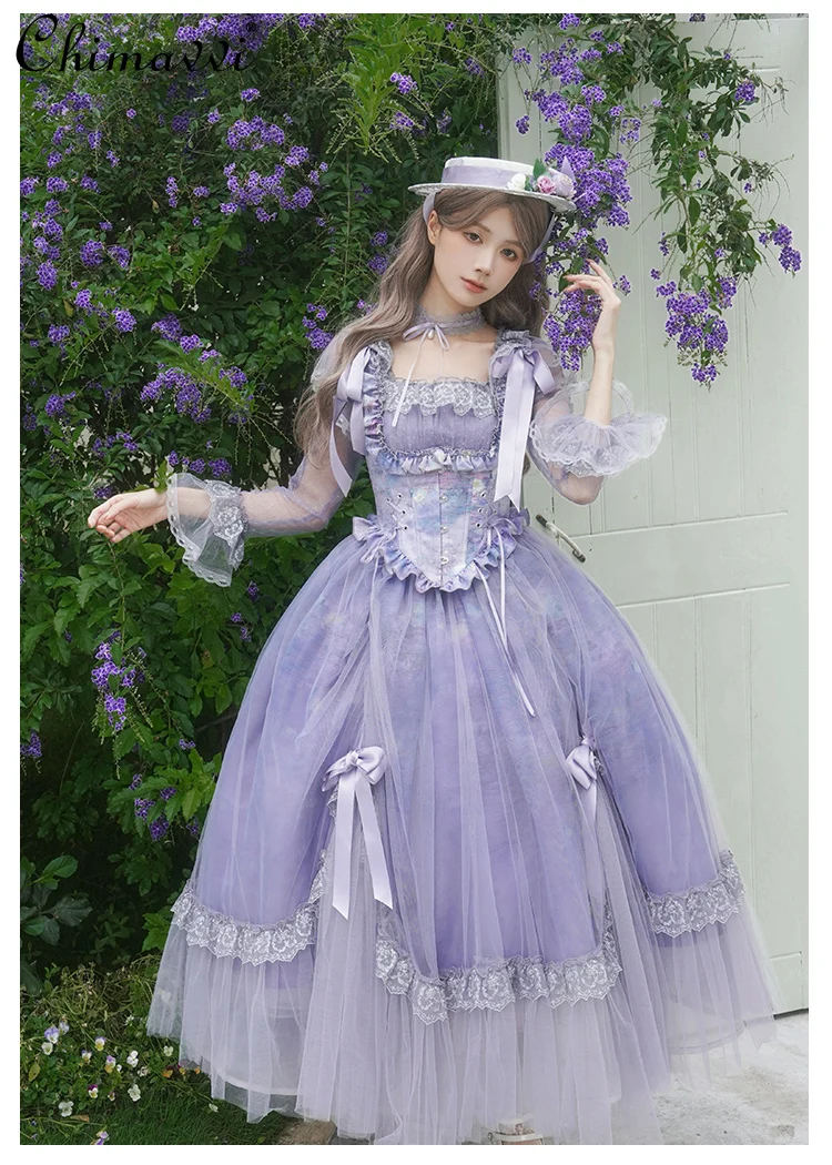 Original Cla Purple Skirt Lift Op Dress 2025 Summer New Sweet Fairy Girls Women High Waist Temperament Lolita Princess Dress
Original Cla Purple Skirt Lift Op Dress 2025 Summer New Sweet Fairy Girls Women High Waist Temperament Lolita Princess Dress