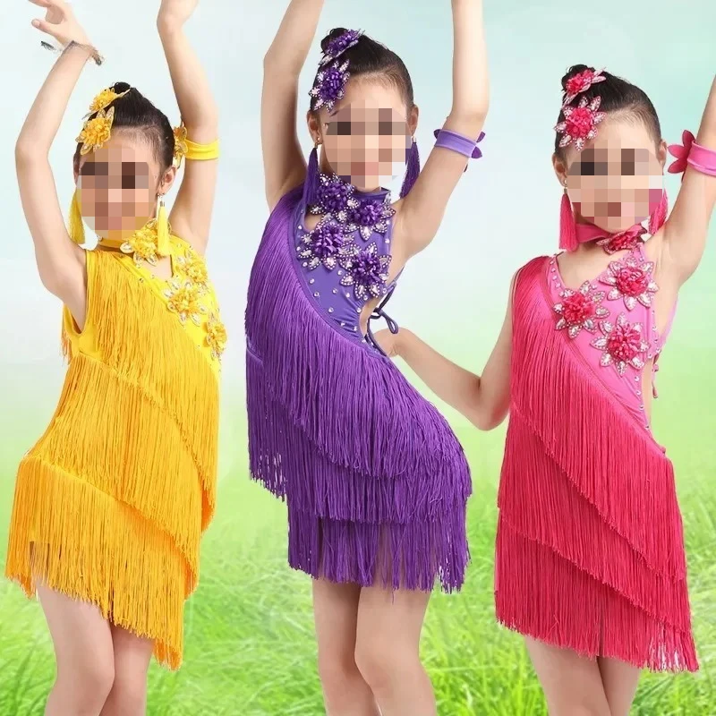 Modern Latin Tassel Dance Dress for Girls Ballroom Competition Costume with Rhinestones
Modern Latin Tassel Dance Dress for Girls Ballroom Competition Costume with Rhinestones