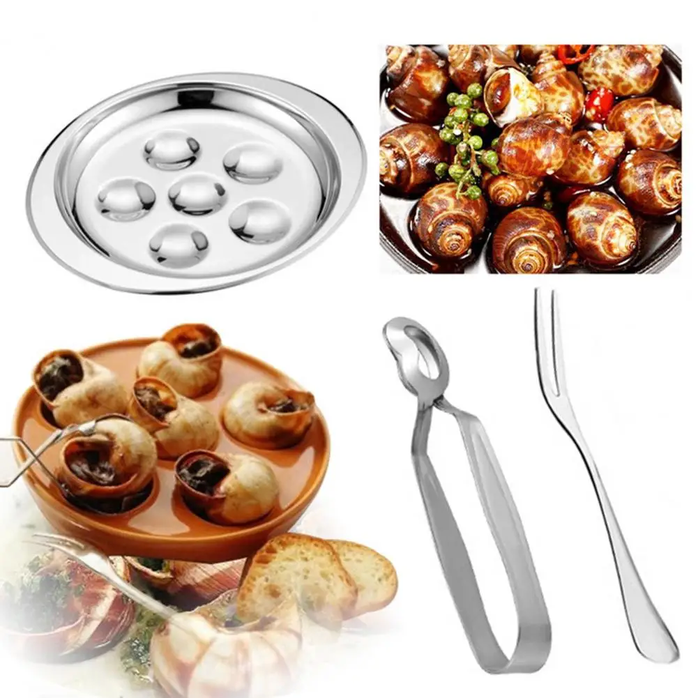 Snail Dish Stainless Steel Escargot Plate with Snail Forks 6/12 Hole Oven Gratin Dish Non-slip Seafood Serving Tray for Family
Snail Dish Stainless Steel Escargot Plate with Snail Forks 6/12 Hole Oven Gratin Dish Non-slip Seafood Serving Tray for Family