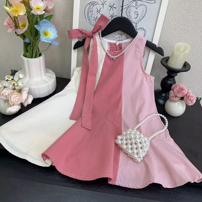 Girls' Summer Dress2025New Sleeveless Vest Princess Dress for Little Girls with Bowknot
Girls' Summer Dress2025New Sleeveless Vest Princess Dress for Little Girls with Bowknot