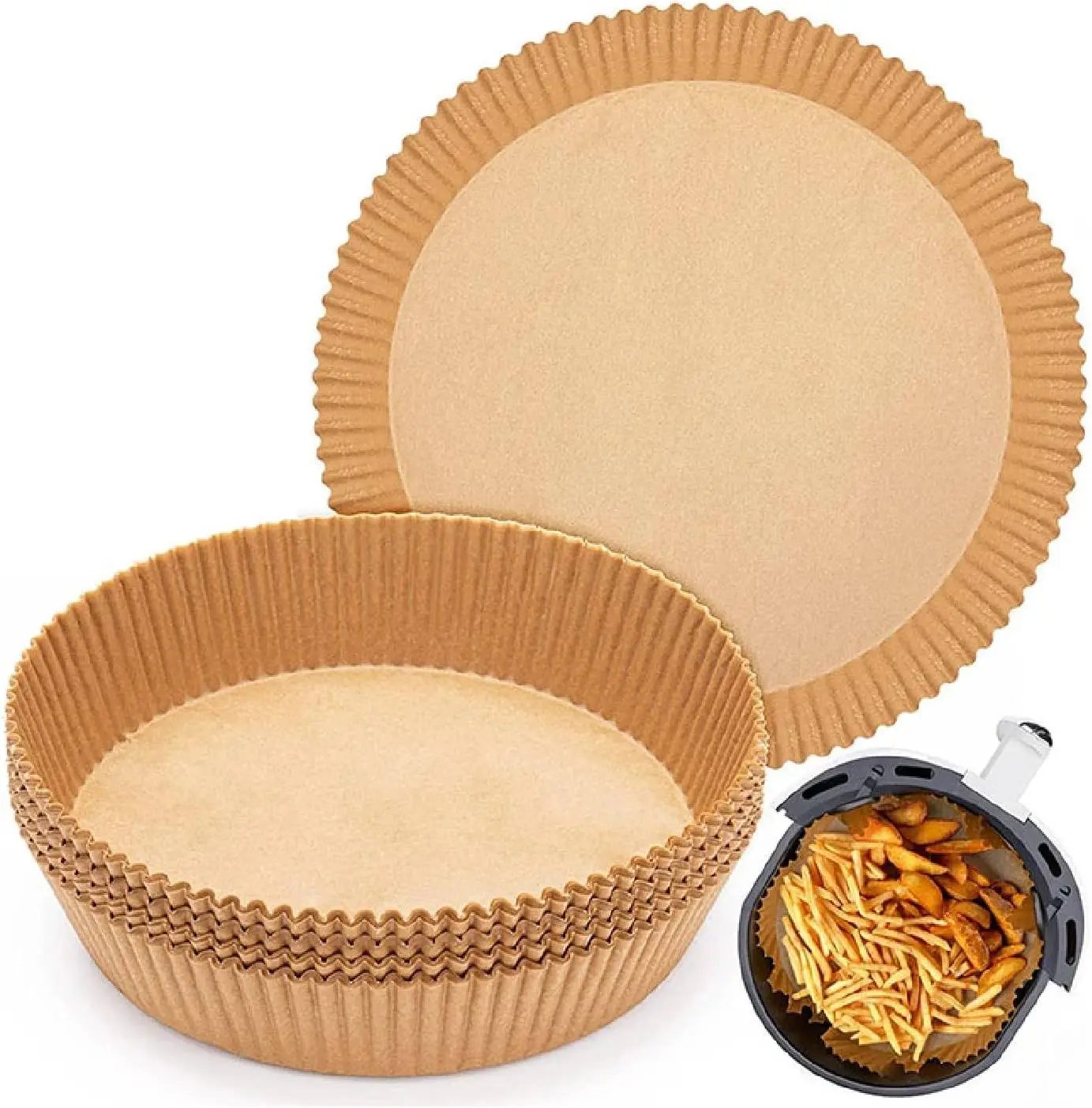 100 Pack 6 3 Inch Disposable Air Fryer Liners High Temp Parchment Waterproof Oil Proof Non Stick for Microwave Baking Frying
100 Pack 6 3 Inch Disposable Air Fryer Liners High Temp Parchment Waterproof Oil Proof Non Stick for Microwave Baking Frying