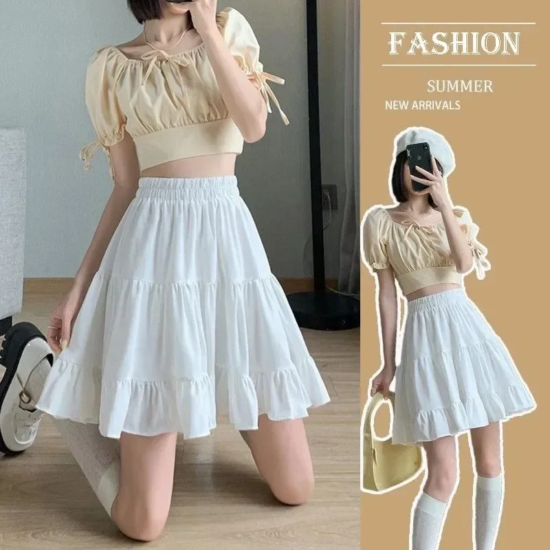 Pop White Chiffon Short Skirt Women's High Waist Slimming Puffy Hemline Umbrella Half-length Folded Design Summer New Style
Pop White Chiffon Short Skirt Women's High Waist Slimming Puffy Hemline Umbrella Half-length Folded Design Summer New Style