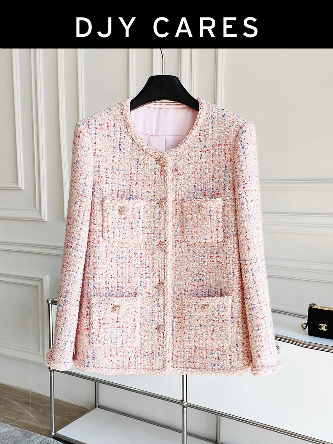 New Gentle multi pocket pink wool jacket for anti-aging top big size
New Gentle multi pocket pink wool jacket for anti-aging top big size
