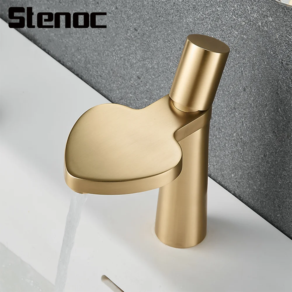 Stenoc Creativity Love Brush Gold Basin Faucet Brass Bathroom Faucet Mixer Tap Hot and Cold Basin Bathroom Mixer Single Handle
Stenoc Creativity Love Brush Gold Basin Faucet Brass Bathroom Faucet Mixer Tap Hot and Cold Basin Bathroom Mixer Single Handle