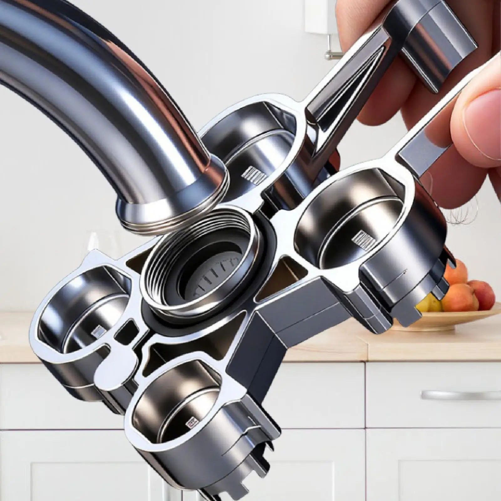 Multifunctional Faucet Wrench Adjustable Silver Alloy Aerator Remover Key for Sink Faucets Shower Plumbing Repair
Multifunctional Faucet Wrench Adjustable Silver Alloy Aerator Remover Key for Sink Faucets Shower Plumbing Repair