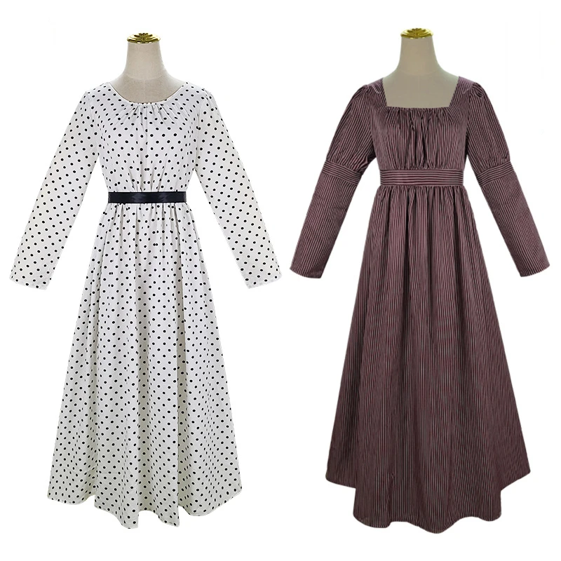New Medieval Costume for Women Vintage Regency Day Dress Jane Austen Cosplay Long Sleeved Dress Rennisance Halloween Outfits 
New Medieval Costume for Women Vintage Regency Day Dress Jane Austen Cosplay Long Sleeved Dress Rennisance Halloween Outfits